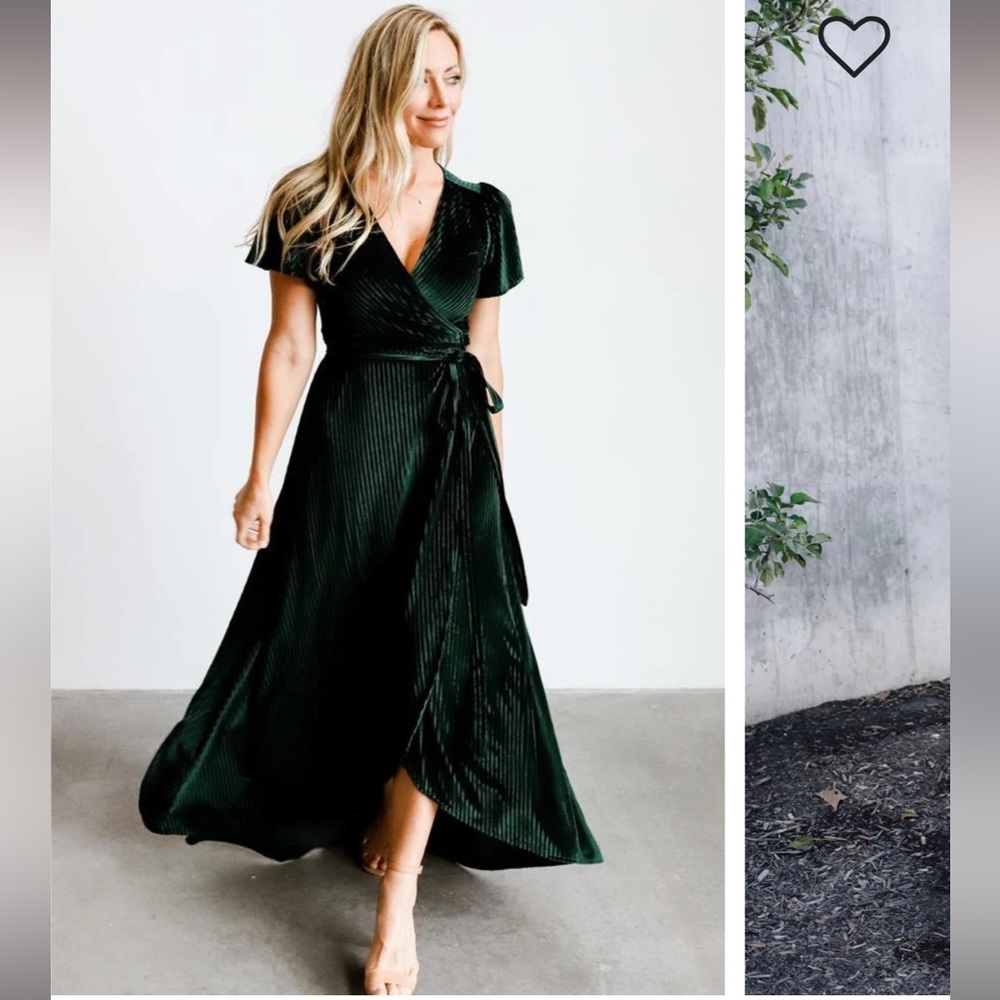 Rubber Velvet Wrap Dress